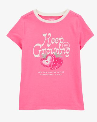 Product image 1 of Kid Keep Growing Short-Sleeve Graphic Tee - Pink