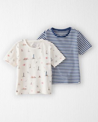 Product image 1 of Toddler 2-Pack Organic Cotton Coastal Knit Tees