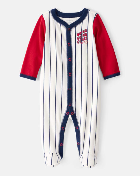  Product image 1 of Baby Baseball Snap-Up Cotton Sleep & Play Pajamas