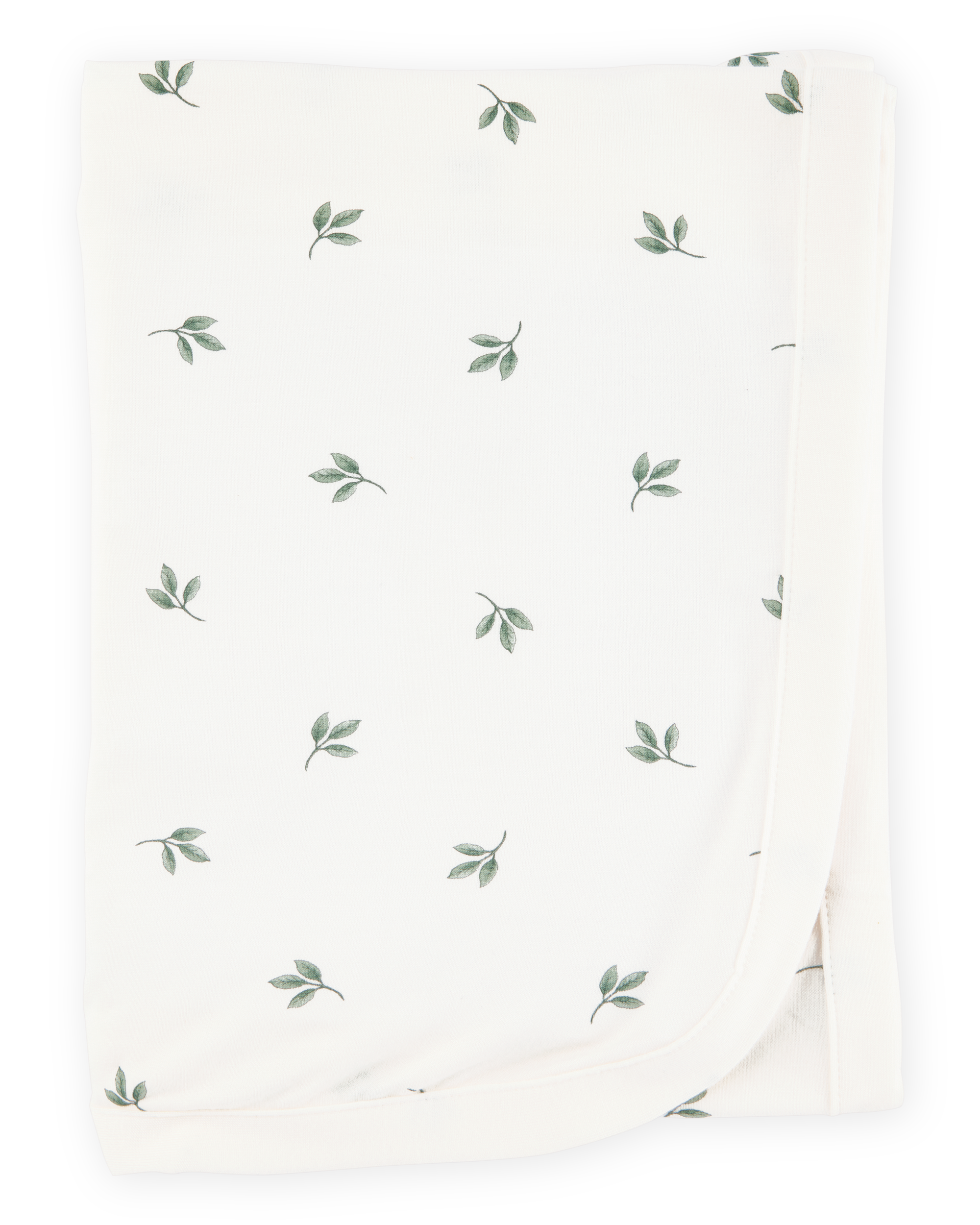 Baby Leaf Print PurelySoft Blanket - Ivory