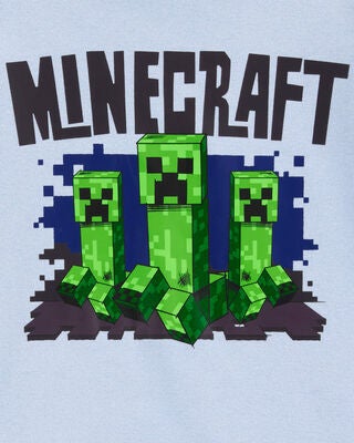 Product image 2 of Kid Minecraft Snug Fit Cotton 2-Piece Pajamas - Blue