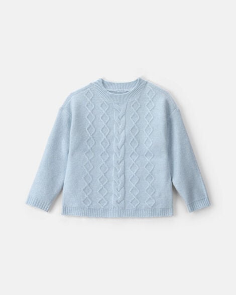 Toddler Girl Metallic Sweater - Blue