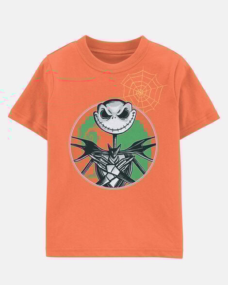 boys glow nightmare before christmas halloween short-sleeve graphic tee - orange