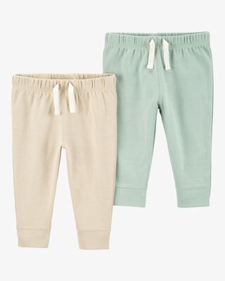 Product image 1 of Baby Green 2-Pack Pull-On Pants