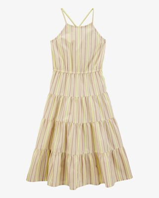 Product image 1 of Kid Striped Woven Sleeveless Maxi Dress