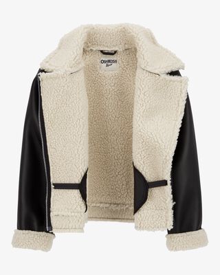 Product image 2 of Kid Faux Leather and Sherpa Jacket