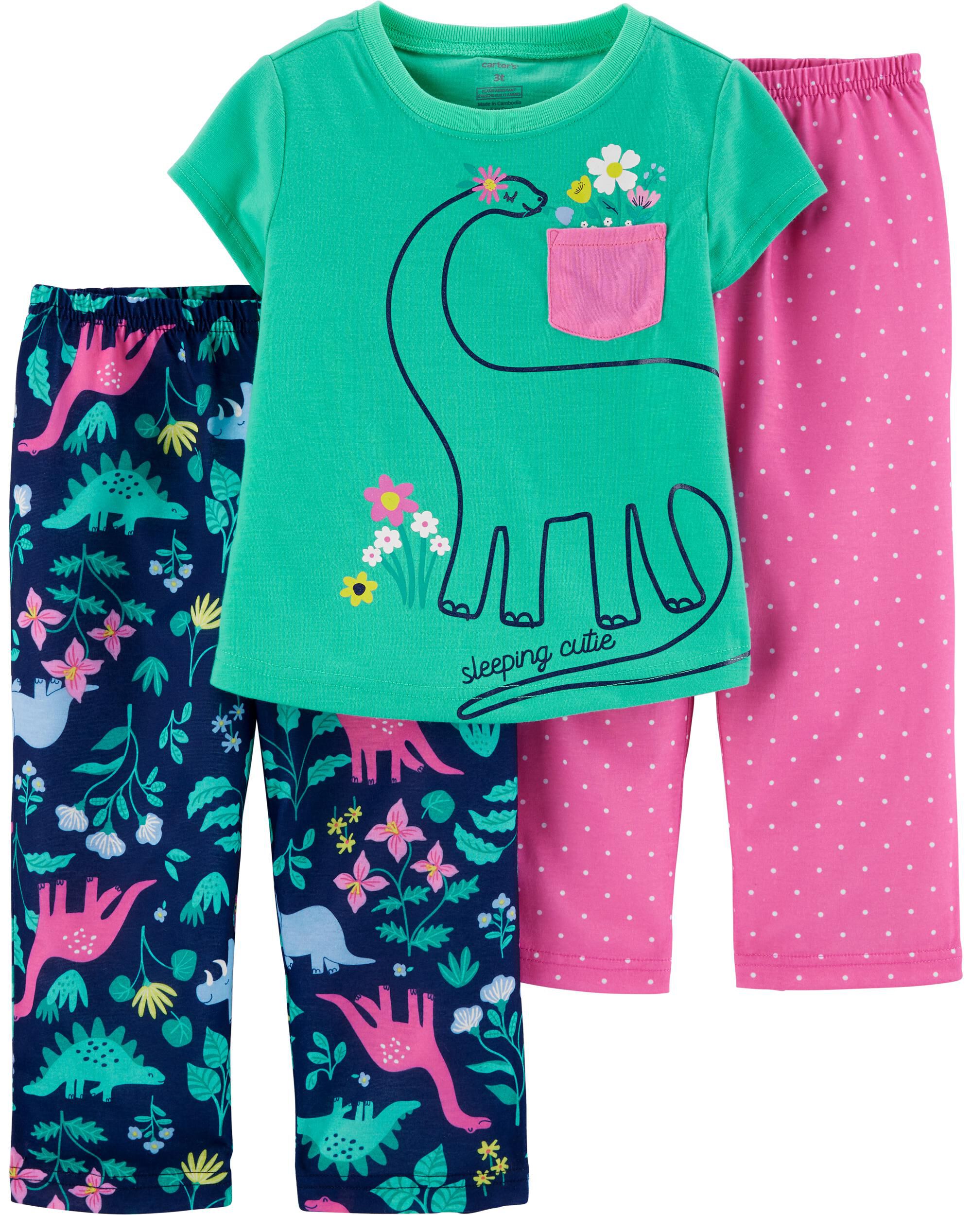 NWT Girls Carter/'s I Love Mommy Pajamas Size 2 2T Summer Pjs Cotton Sleep Shorts