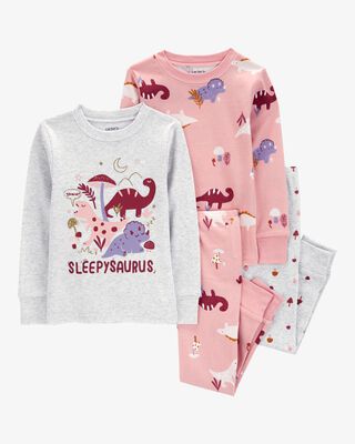Product image 1 of Toddler 4-Piece Dinosaur Pajamas