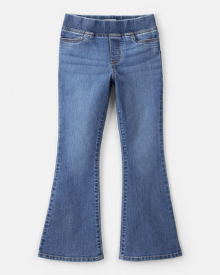 Girls Mid-Rise Denim Pull-On Jeans - Blue