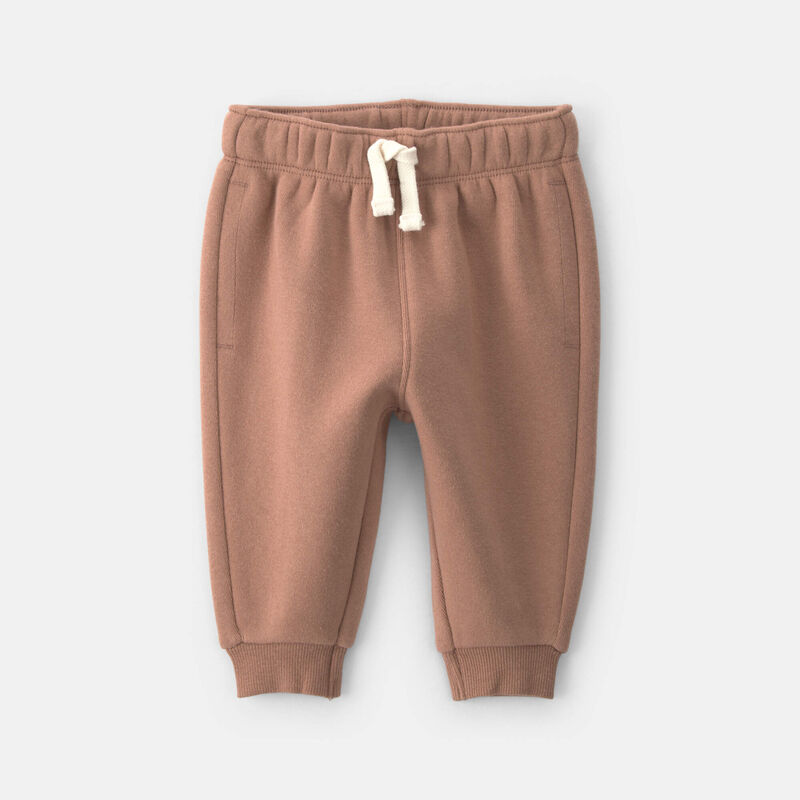 Baby Boy Fleece Pants - Cinnamon
