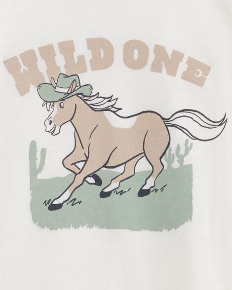  Product image 2 of Toddler Wild One Short-Sleeve Graphic Tee - White