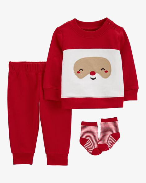  Product image 1 of Baby 3-Piece Santa Claus Outfit Set