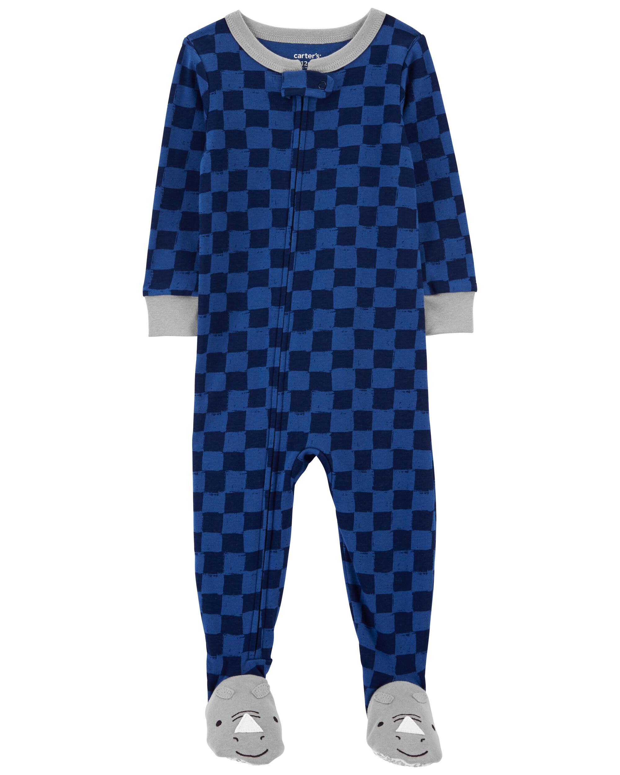 Baby 1 Piece Rhino 100 Snug Fit Cotton Footie Pajamas Carter s Carter s