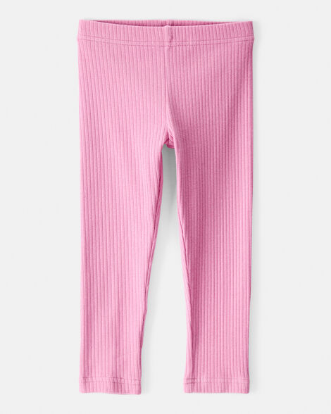 Product image 1 of Toddler Girl Cotton Rib Pull-On Stretch Leggings - Purple