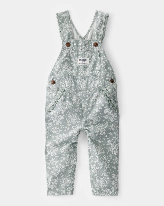 Product image 1 of Baby Floral Print Overalls - Green