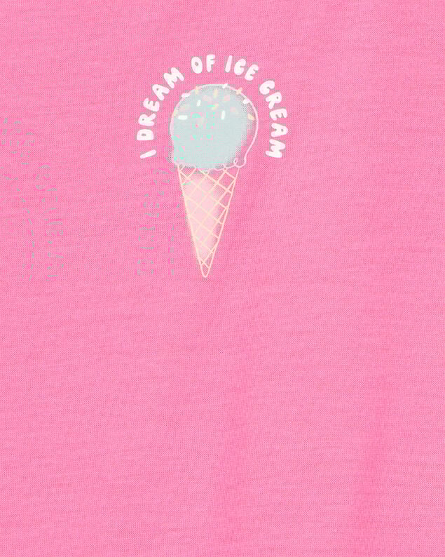 Product image 2 of Girls 2-Pack Ice Cream Floral Nightgowns - Pink