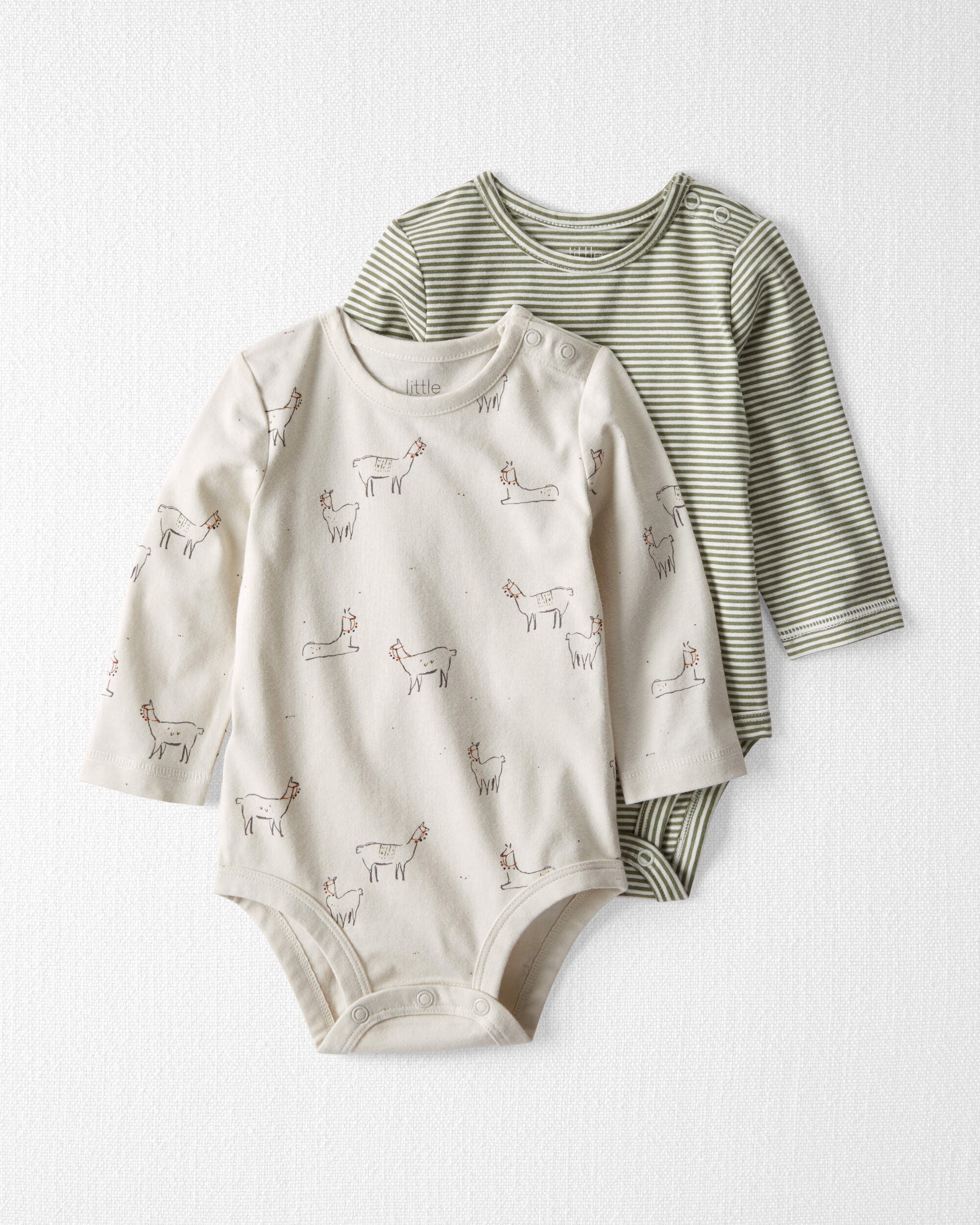 Baby 2-Pack Wild Horses Organic Cotton Rib Bodysuits - Little Planet |  Carter's