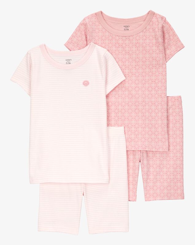 Product image 1 of Kid Shell Print Snug Fit Cotton 4-Piece Pajamas