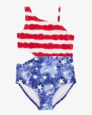 Product image 1 of Kid 1-Piece Cut-Out Fourth of July Swimsuit