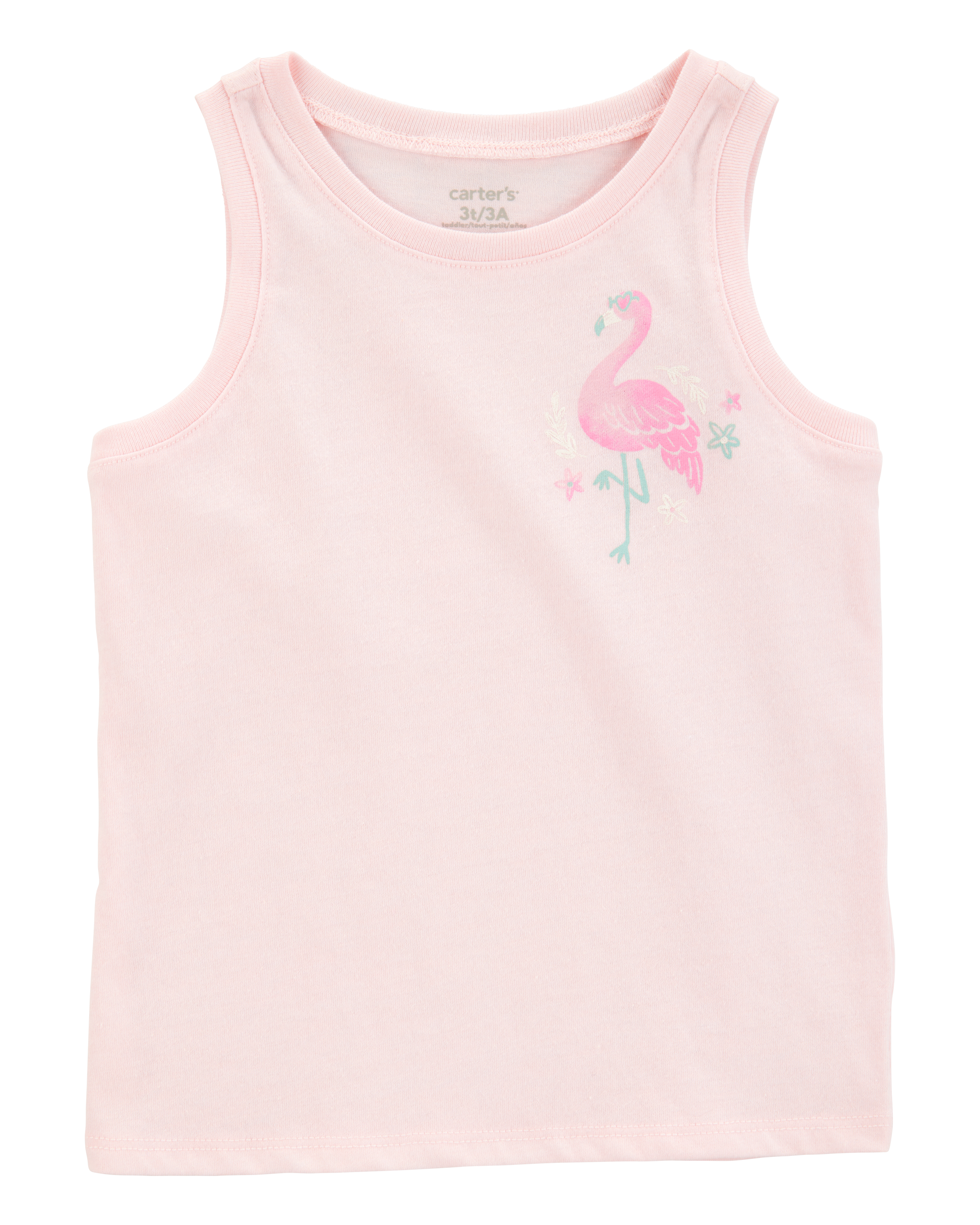 Toddler Flamingo Muscle Tank - Pink