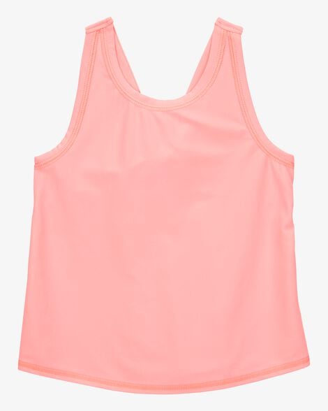 Product image 3 of Kid 2-Piece Floral Active Twist Tank & Flowy Layered Flip Short Set - Coral