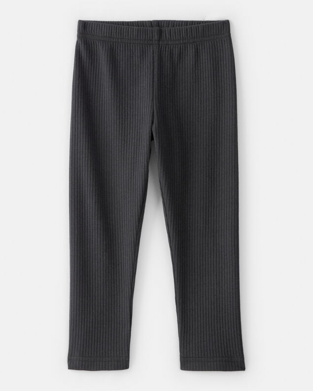 Product image 1 of Toddler Girl Pull-On Stretch Rib Leggings - Black