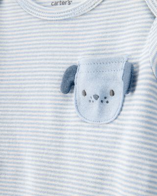 Product image 2 of Baby 4-Piece Puppy Print Outfit Set - Blue