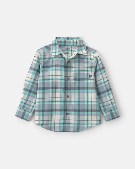 Boys Toddler Boy Plaid Flannel Button-Down Shirt