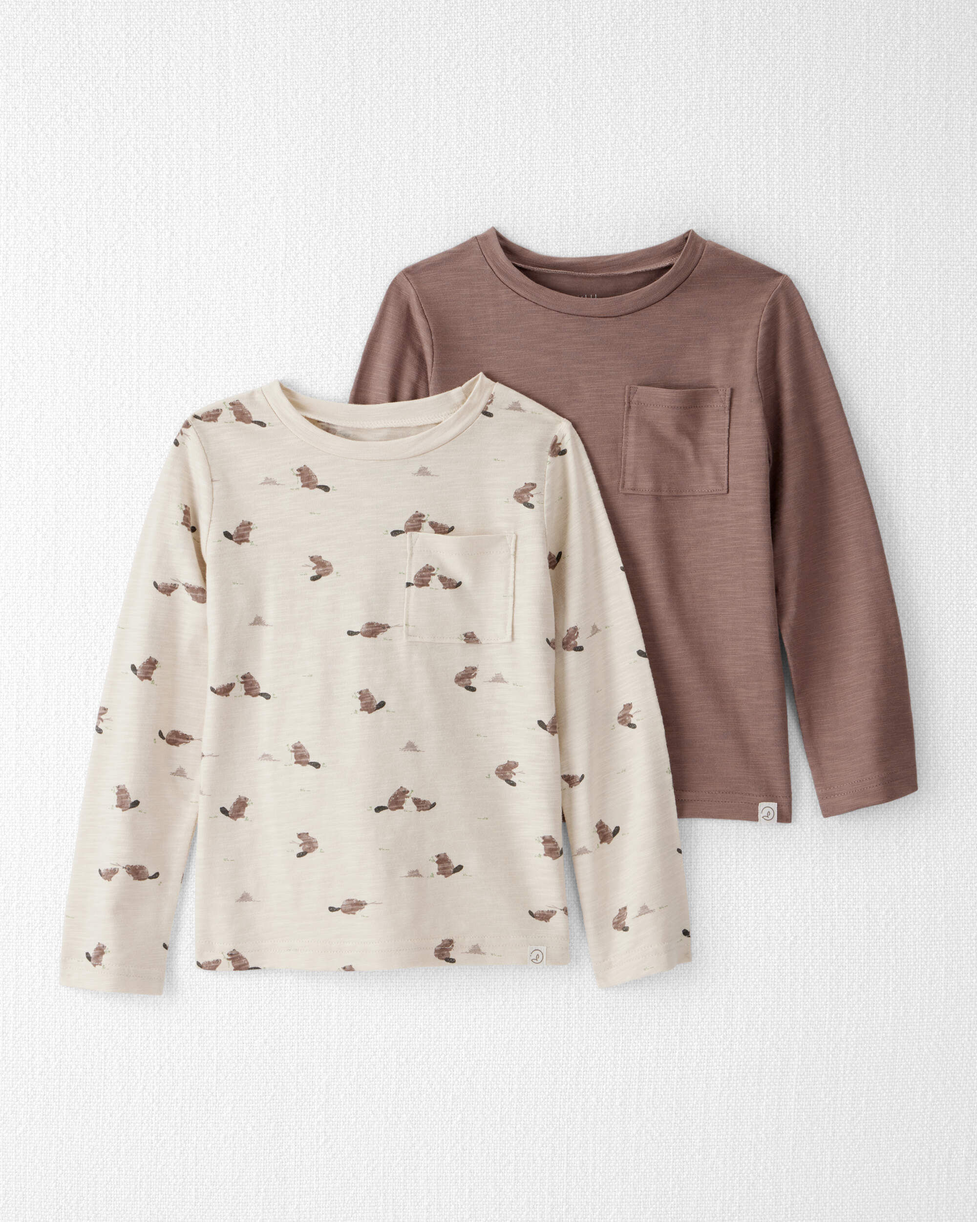 Toddler Boy 2-Pack Organic Cotton Tees Beaver Creek Print