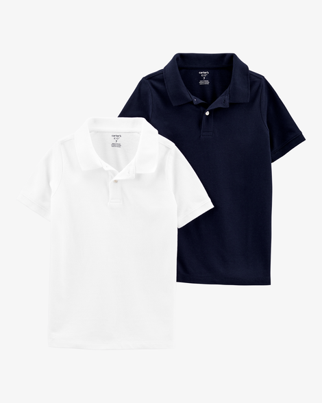 2-pack piqué polos