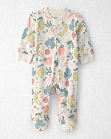 Baby Organic Cotton Sleep & Play Pajama in Veggie Fruit