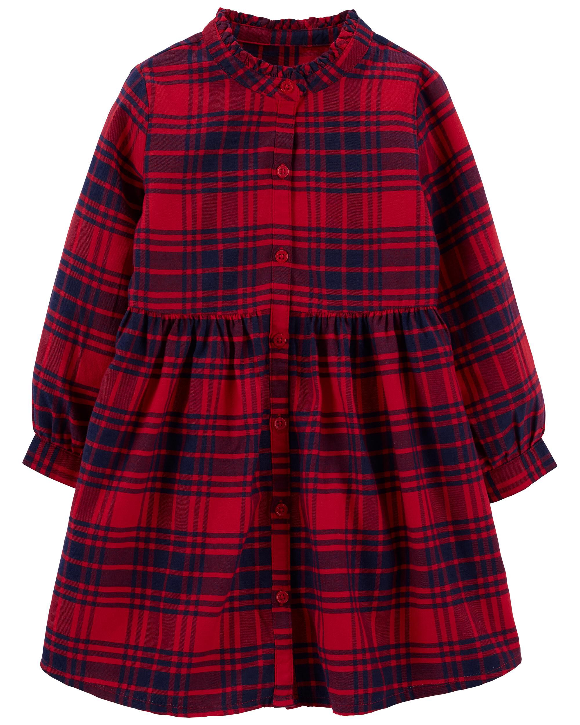 red plaid baby dress