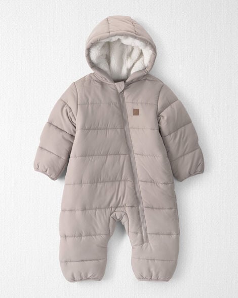 Baby 1-Piece Teddy Fleece Snowsuit Made with Recycled Materials