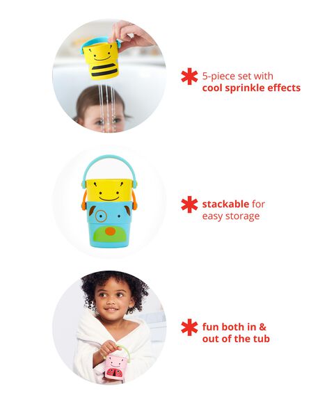  Product image 3 of ZOO® Stack & Pour Buckets Baby Bath Toy
