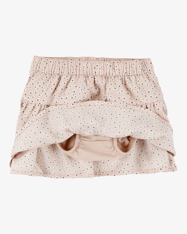 Product image 2 of Baby Floral Pull-On Ruffle Skort - Tan