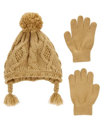 Kid 2-Pack Trapper Hat & Gloves