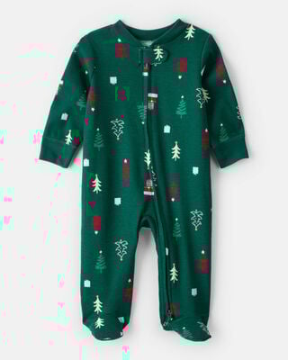 Baby Solid 2-Way Zip PurelySoft Convertible Foot Sleep & Play Pajamas - Yellow
