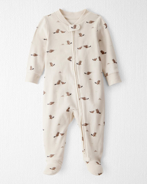 Baby Organic Cotton Sleep & Play Pajamas in Beaver Creek Print