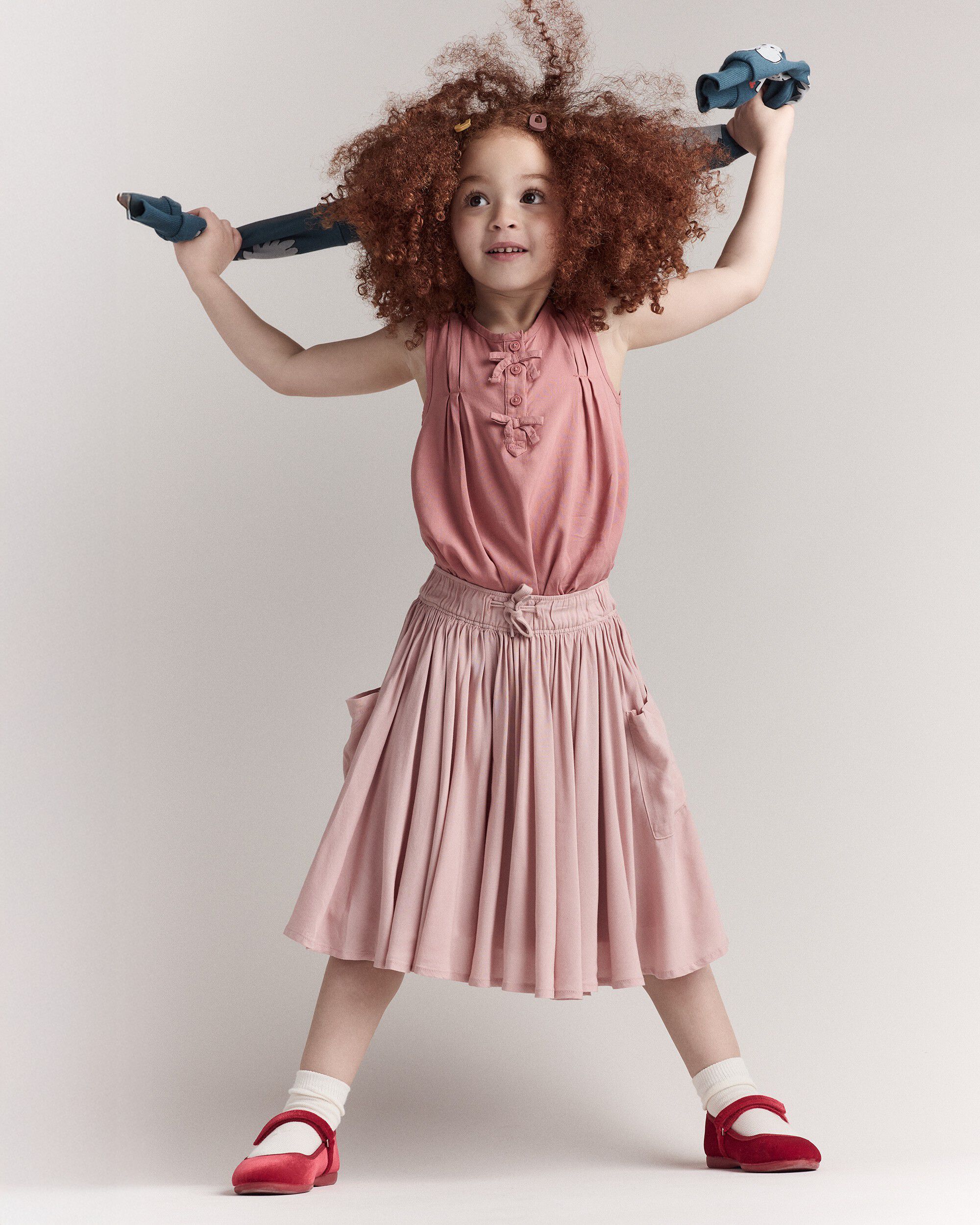Otter Avenue Toddler Girl Avenue Twirl Midi Skirt with Otter Pockets 12M Light Pink 13$