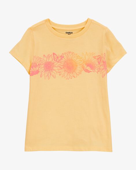  Product image 1 of Kid Floral Short-Sleeve Graphic Tee - Yellow