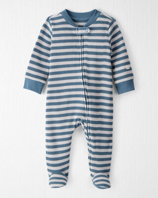 Product image 1 of Baby Sleep & Play Pajamas Made with Organic Cotton in Blue Stripes