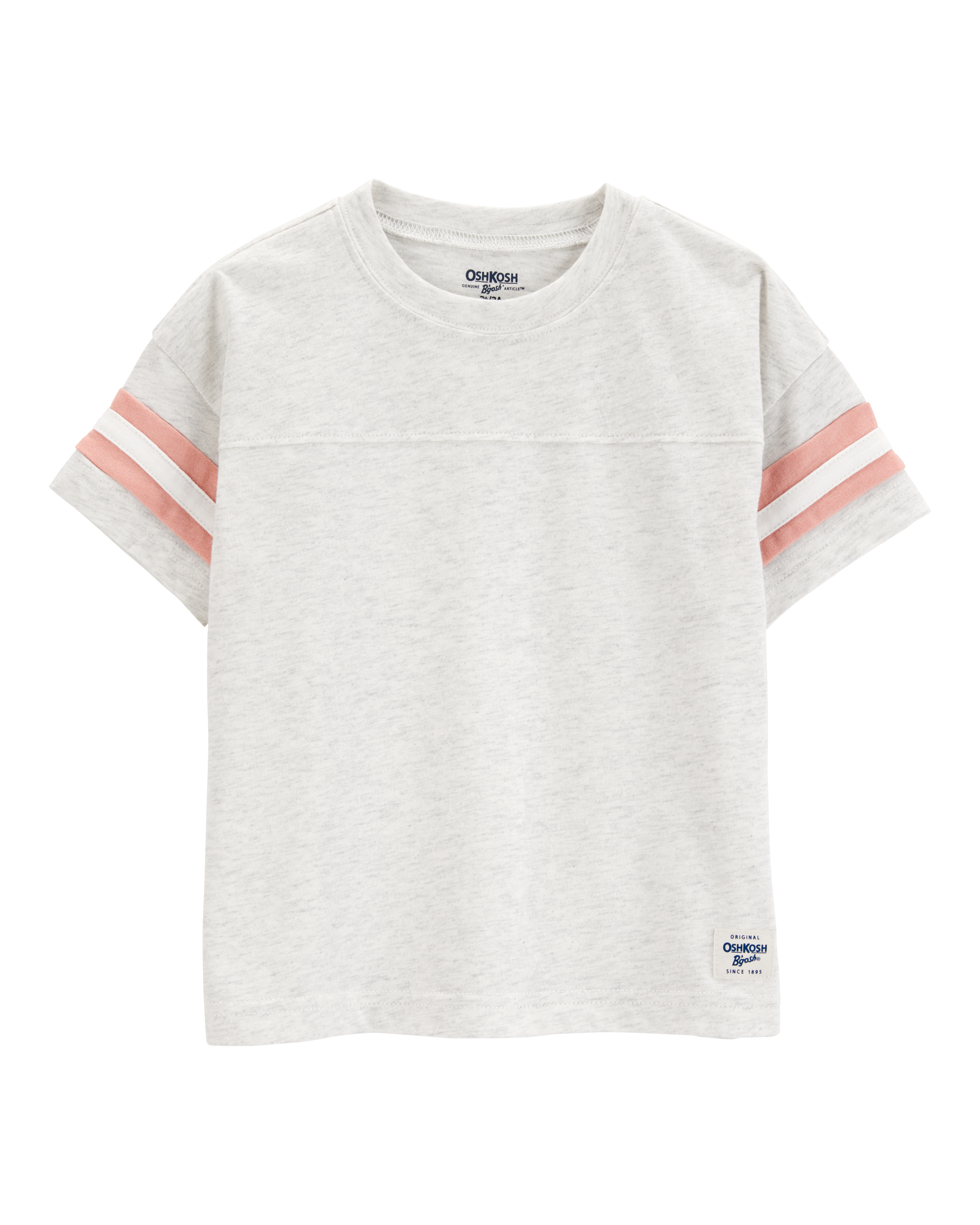 Baby Short-Sleeve Striped Tee - Grey
