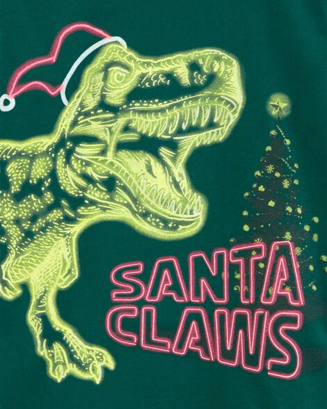  Product image 3 of Kid Santa Claws Dinosaur Graphic Tee