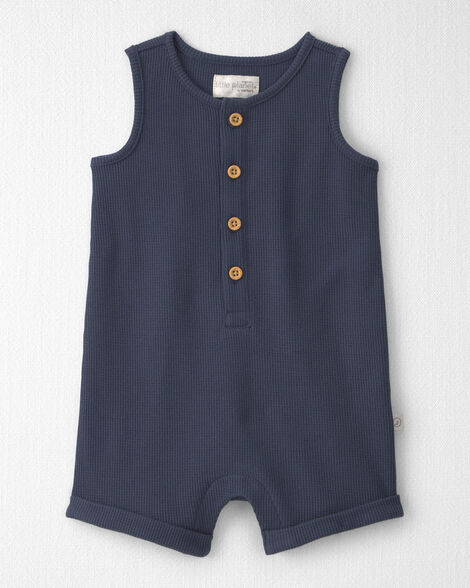 Baby Organic Cotton Waffle Knit Romper