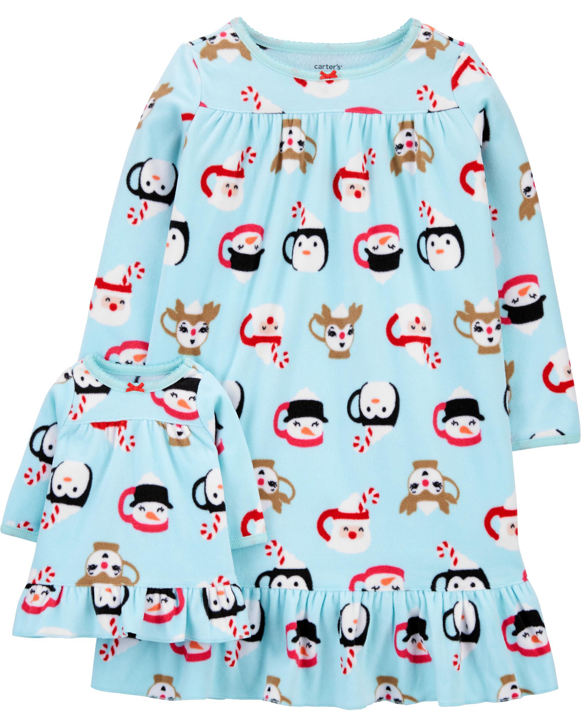 Christmas Matching Nightgown Doll Nightgown Set