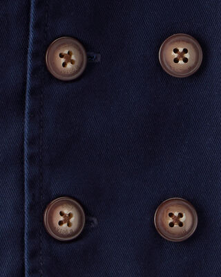 Product image 2 of Baby Twill 100% Cotton Button-Down Jacket - Navy