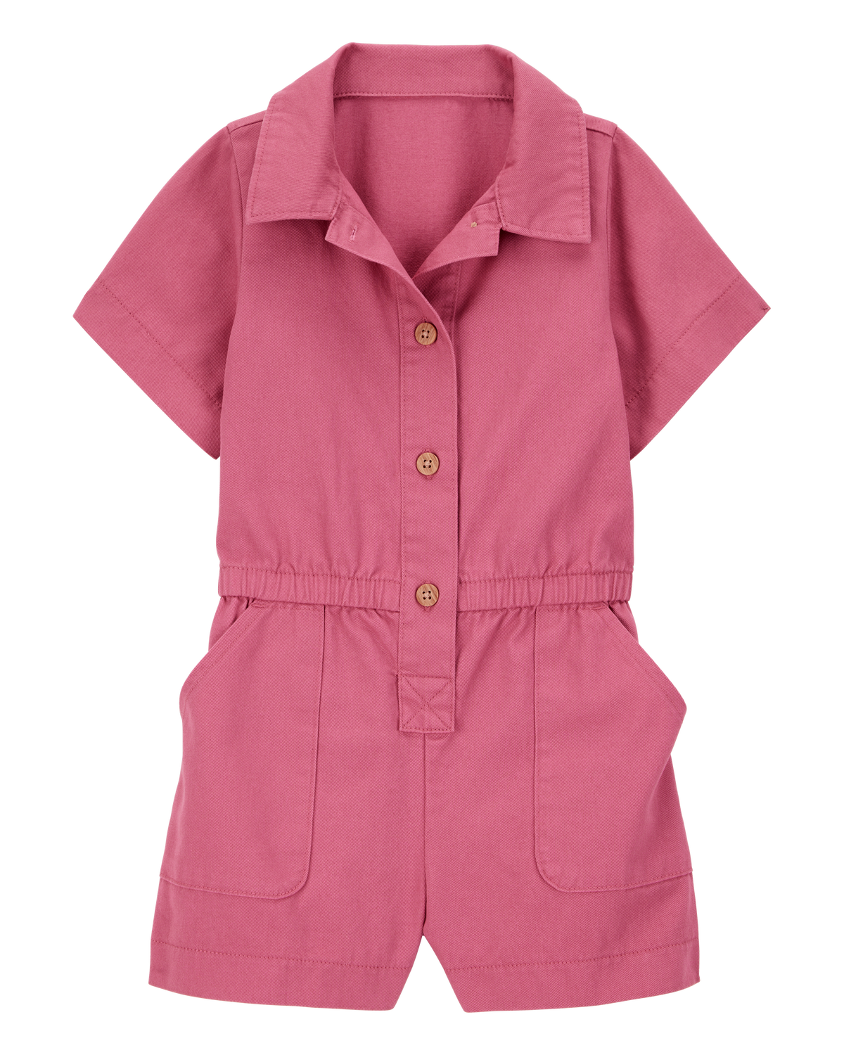 Toddler Twill Button-Down Romper - Pink - OshKosh | Carter's