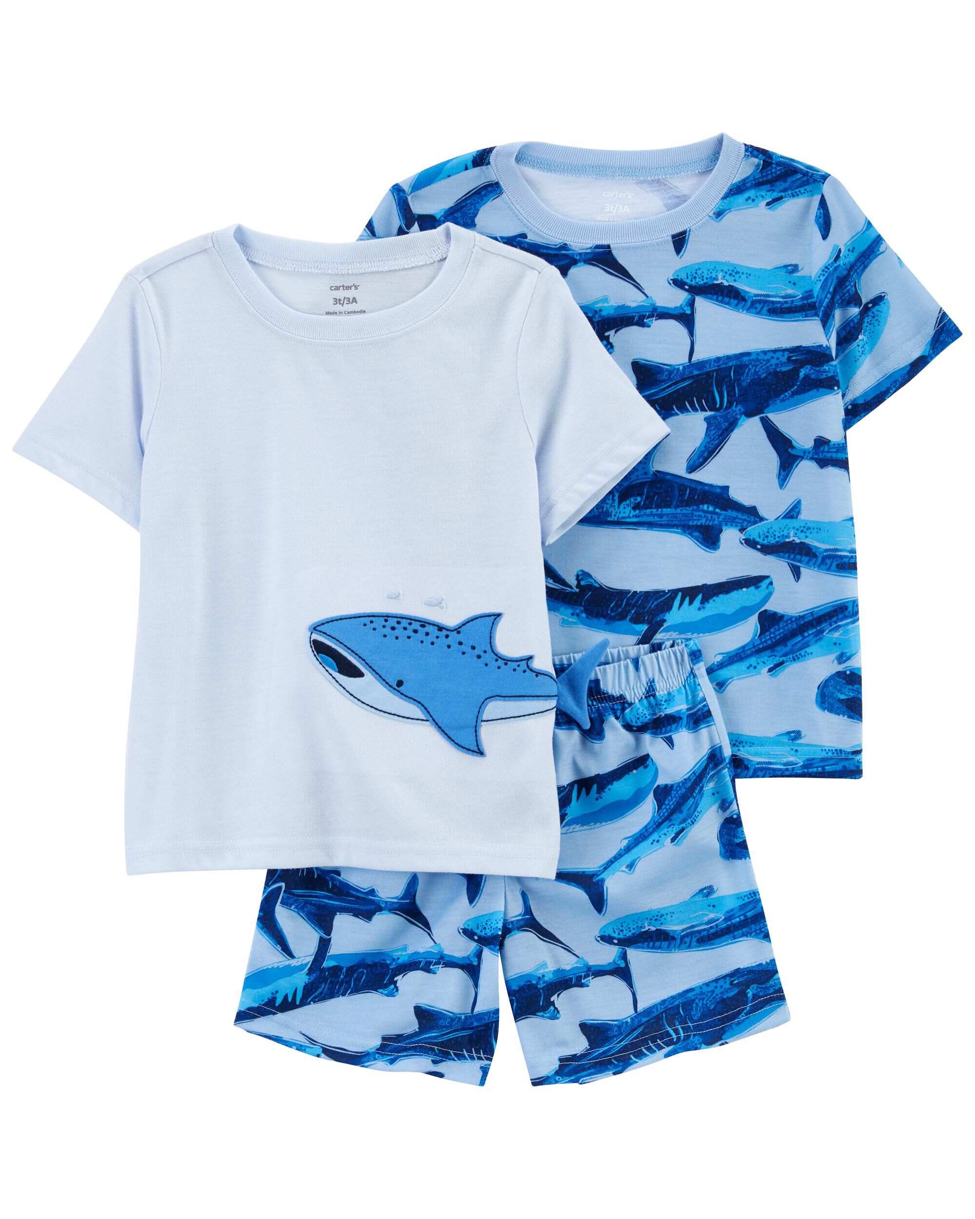 Boys shark pajamas best sale