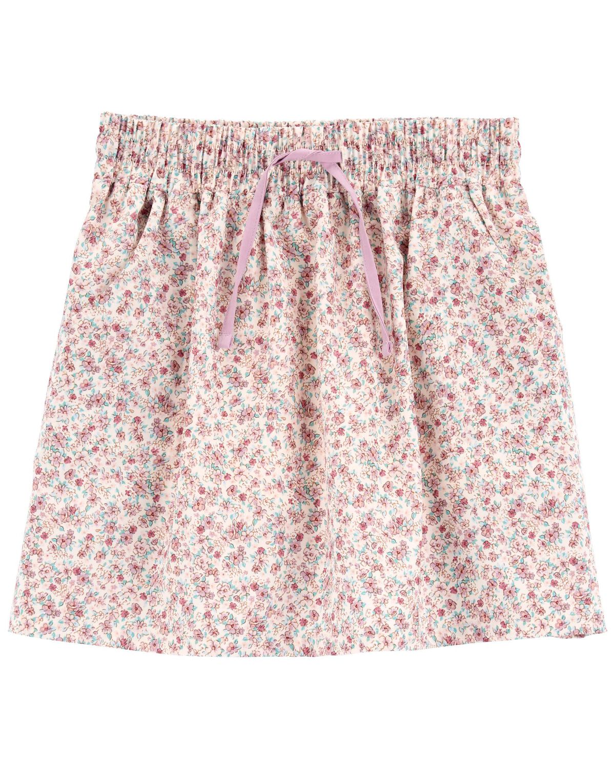 Multi Kid Floral Print Active Skort
