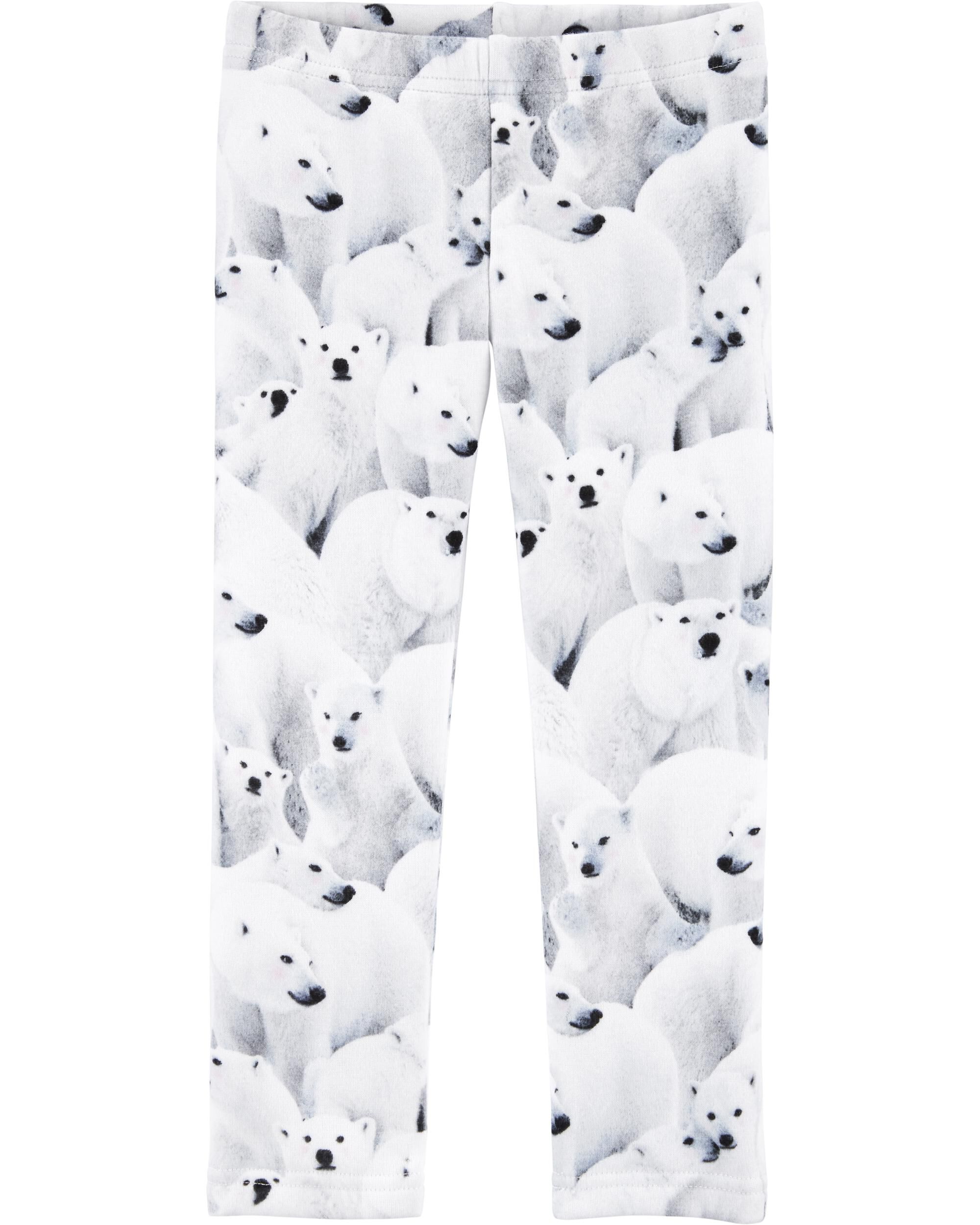 white fleece leggings